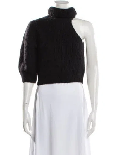 Pre-owned Celine Mohair Turtleneck Sweater In Black