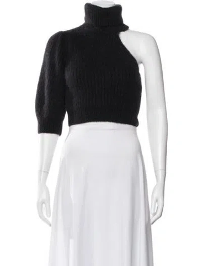 Pre-owned Celine Mohair Turtleneck Sweater In Black