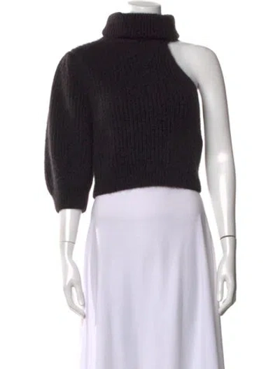 Pre-owned Celine Mohair Turtleneck Sweater In Blue