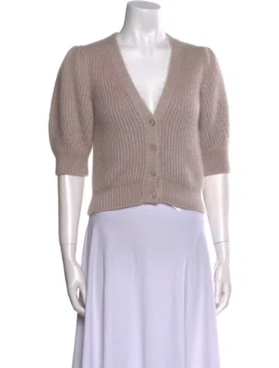 Pre-owned Celine Mohair V-neck Sweater In Purple