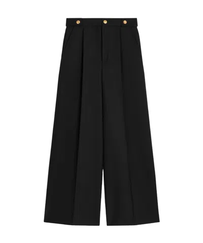 Celine Mohair Wool Tailat Casual Pants In Black