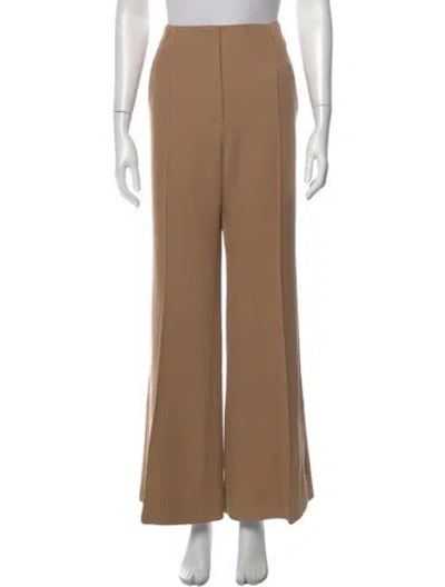 Pre-owned Celine Moleskin Wide Leg Pants In Brown