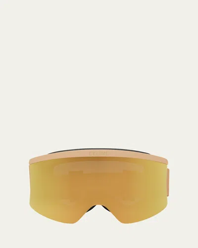 CELINE MONOCHROME LOGO-PRINT SKI GOGGLES
