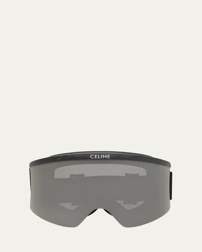 CELINE MONOCHROME LOGO-PRINT SKI GOGGLES