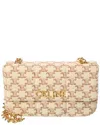 Celine Matelasse Monochrome Leather Shoulder Bag In White