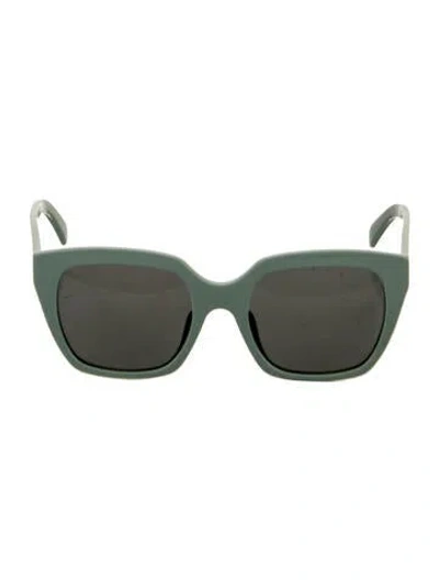 Pre-owned Celine Monochrome Wayfarer Sunglasses In Green