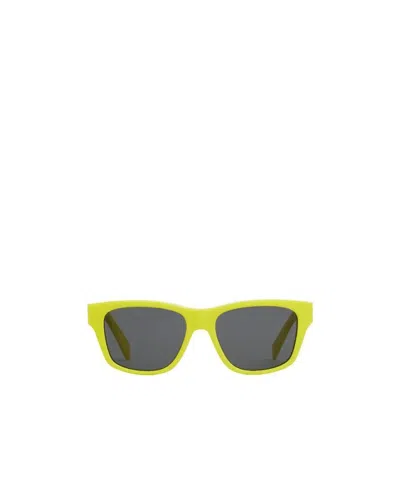 Celine Monochroms 05 Logo Sunglasses In Green