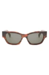Celine Monochroms 54mm Cat Eye Sunglasses In Animal/smoke