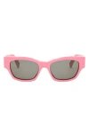 Celine Monochroms 54mm Cat Eye Sunglasses In Pink/other/smoke