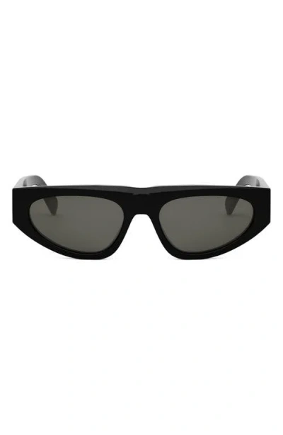 CELINE CELINE MONOCHROMS 55MM GEOMETRIC SUNGLASSES