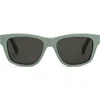 Celine Monochroms 55mm Square Sunglasses In Light Green/smoke