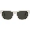 Celine Monochroms 55mm Square Sunglasses In White