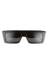 Celine Monochroms 57mm Rectangular Sunglasses In Black