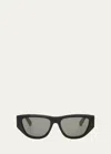 Celine Monochroms Acetate Cat-eye Sunglasses In Shiny Pink Smoke