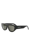 CELINE MONOCHROMS CAT EYE SUNGLASSES, 55MM