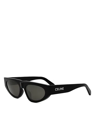CELINE MONOCHROMS GEOMETRIC SUNGLASSES, 55MM