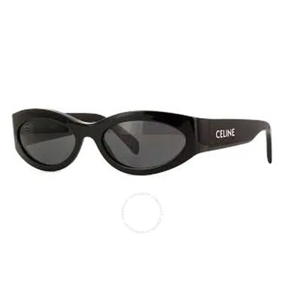 CELINE CELINE MONOCHROMS GREY OVAL LADIES SUNGLASSES CL40288I 01A 56
