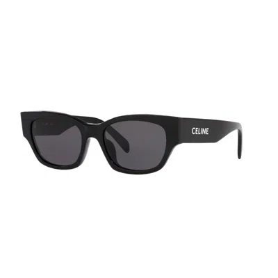 Celine Monochroms Grey Square Unisex Sunglasses Cl40197u 01a 54 In Black