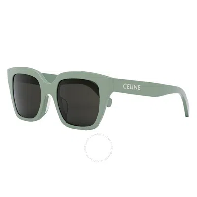 Celine Monochroms Smoke Square Ladies Sunglasses Cl40198f 95a 56 In Green