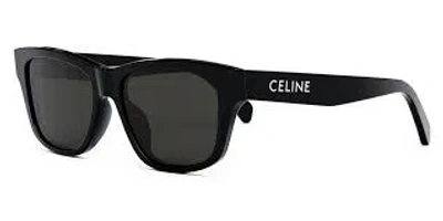 Celine Monochroms Smoke Square Men's Sunglasses Cl40249u 01a 55 In Black