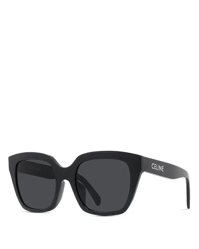 CELINE MONOCHROMS SQUARE SUNGLASSES, 56MM