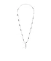 Celine Monochroms Surfing Necklace In White