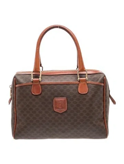 Pre-owned Celine Monogram Boston Medium In Brown