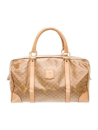 Pre-owned Celine Monogram Boston In Neutral