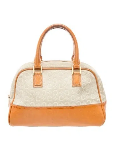 Pre-owned Celine Monogram Boston Small In Neutral
