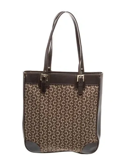 Pre-owned Celine Monogram C Macadam Canvas Tote Bag In Brown