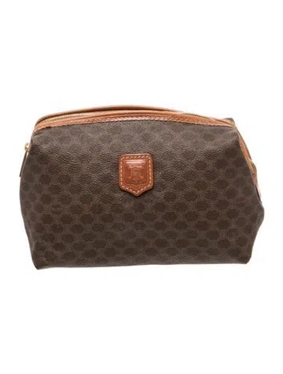 Pre-owned Celine Monogram Clutch In Brown