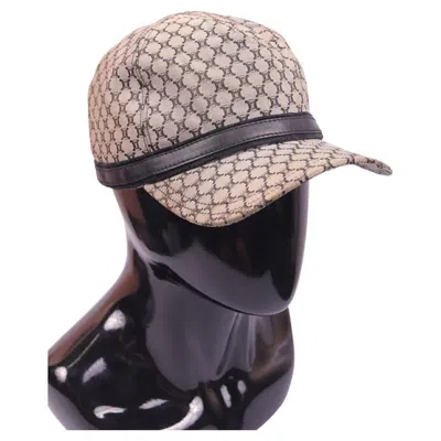 Pre-owned Celine Monogram Macadam Vintage Cap In Black