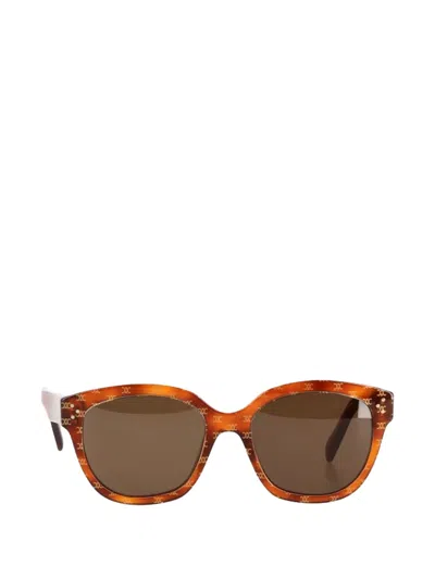 Pre-owned Celine Monogram Oversized Sunglasses In Brown
