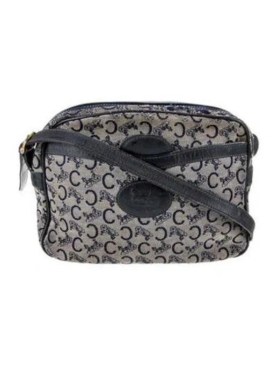 Pre-owned Celine Monogram Shoulder Bag Vintage In Blue