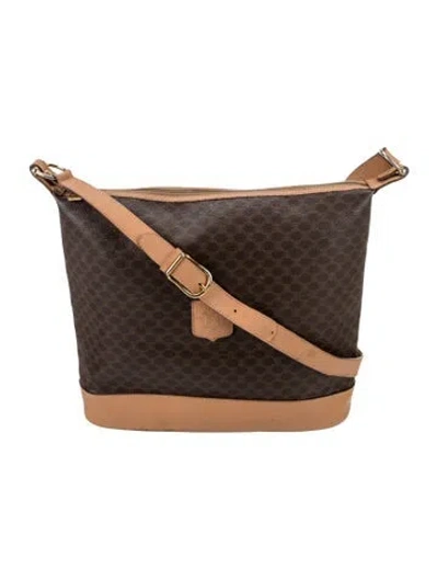 Pre-owned Celine Monogram Shoulder Bag Vintage In Brown