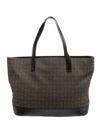 Pre-owned Celine Monogram Tote Vintage In Brown
