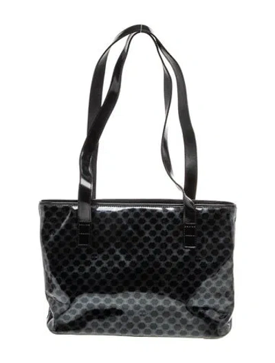 Pre-owned Celine Monogram Vintage Macadam Shoulder Bag Vintage In Black