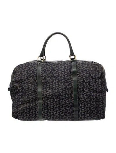 Pre-owned Celine Monogram Weekender Bag Vintage In Blue