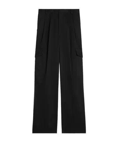 Celine Montauk Cargo Pants In Cotton Twill In Black