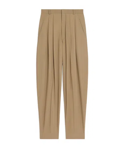 Celine Montauk Trousers In Wool In Brown