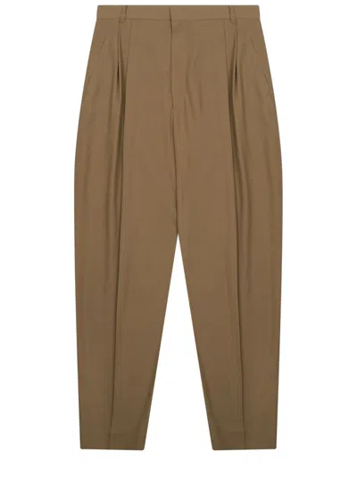 Celine Montauk Wool-blend Pants In Brown