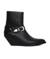 Celine Moon Cowhide Zipper Boots In Black