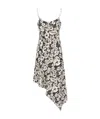 Celine Mulberry Silk Asymmetrical Suspender Dress