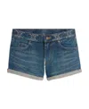 Celine Multi-pocket Denim Shorts In Blue