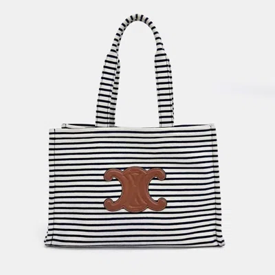 Pre-owned Celine Multicolor Fabric Cabas Thais Large