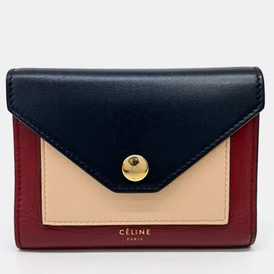 Pre-owned Celine Multicolor Leather Envelope Wallet