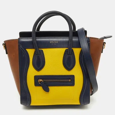 Pre-owned Celine Multicolor Leather Nano Luggage Tote