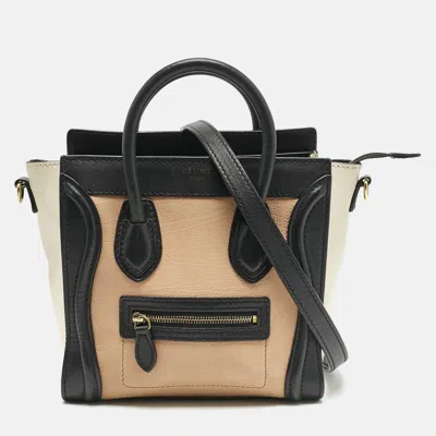 Pre-owned Celine Multicolor Leather Nano Luggage Tote