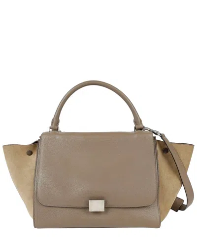 Pre-owned Celine Multicolor Leather Two-tone Trapeze Tote (authentic Pre-loved)