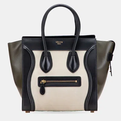 Pre-owned Celine Multicolor Micro Leather Luggage Tote